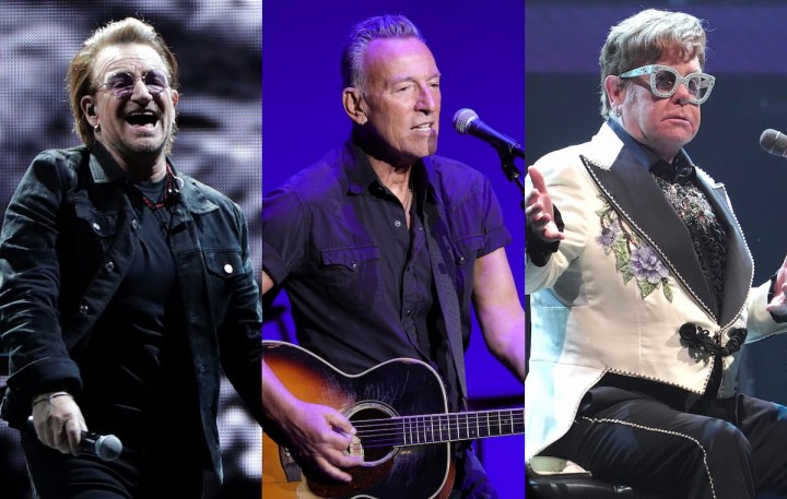 U2、Bruce Springsteen、Elton John